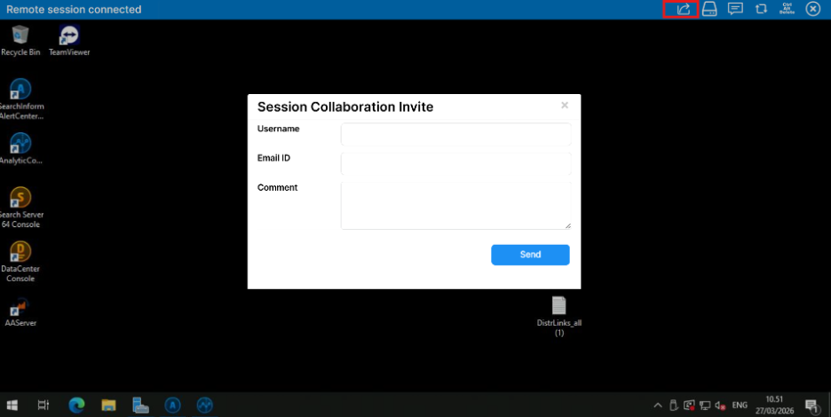 Session Collaboration interface